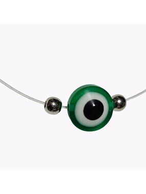 Evil Eye Clear Thread Choker Necklace Happiness Charm Fashion Jewelry Women